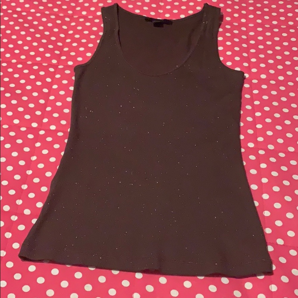 Express glitter brown sleeveless top